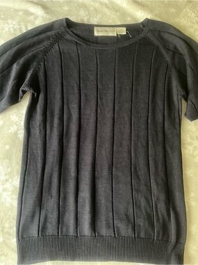 Barry Bricken for Nordstrom Women’s Dark Navy Silk Crew Neck Sweater